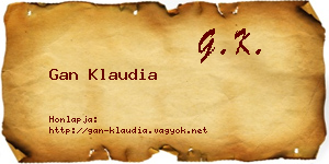 Gan Klaudia névjegykártya